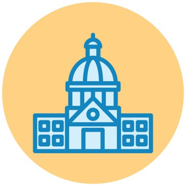 Bina. Web simgesi basit illüstrasyon