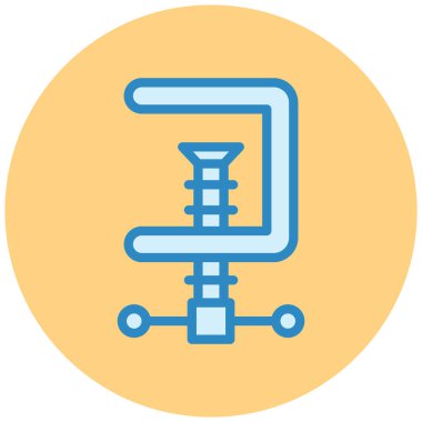 Klemp simgesi, vektör illüstrasyonu basit tasarım