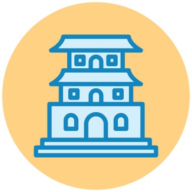 Bina. Web simgesi basit illüstrasyon