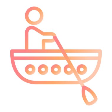 Rafting modern simge vektör illüstrasyonu