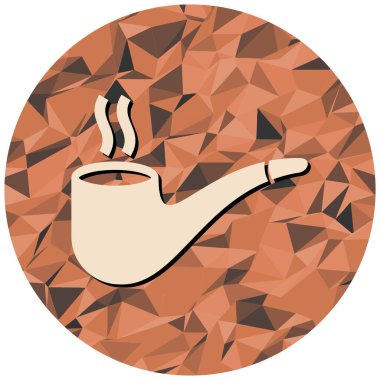 tüten pipo ikonu. Web tasarımı için tütün purosu vektör simgelerinin düz çizimi