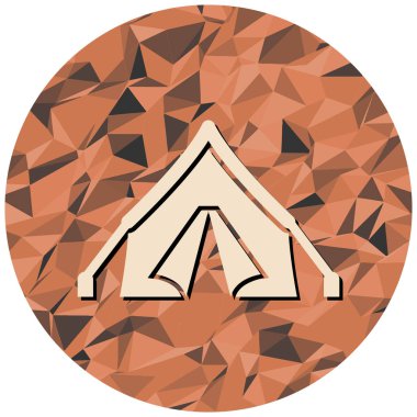 kamp çadır simgesi. vektör çizim