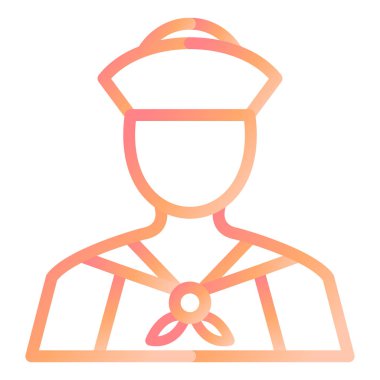 Denizci. Web simgesi basit illüstrasyon 