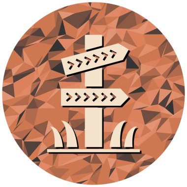 Yol işareti simgesi, vektör illüstrasyonu basit tasarım