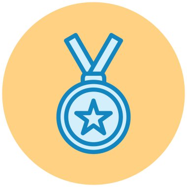 Madalya. Web simgesi basit illüstrasyon