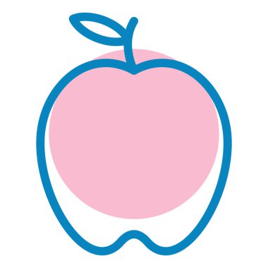Elma. Web simgesi basit illüstrasyon