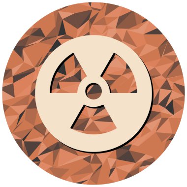 Radyasyon. Web simgesi basit tasarım