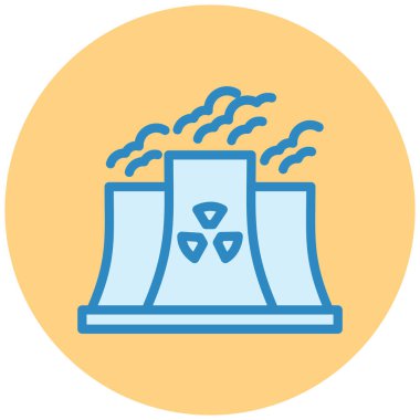 Nükleer güç bitki vektör simgesi