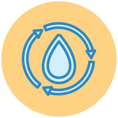 Bir damla simgesinin vektör illüstrasyonu