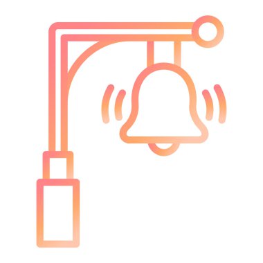 Train Bell Modern ikon vektör çizimi 