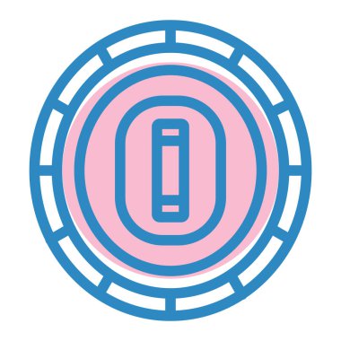 Dairesel bir simgenin vektör illüstrasyonu