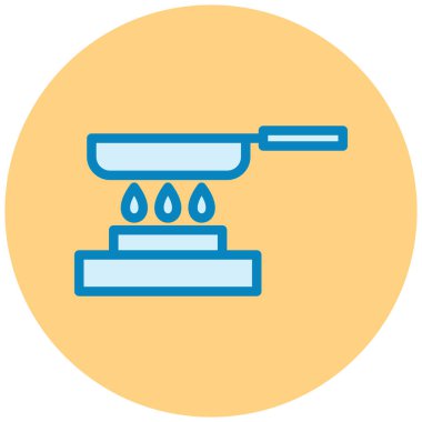 Tava kızartma. Web simgesi basit tasarım