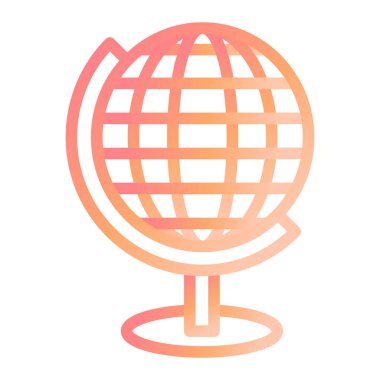 dünya düz simgesi, vektör illüstrasyonu