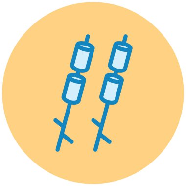 Barbekü. Web simgesi basit illüstrasyon