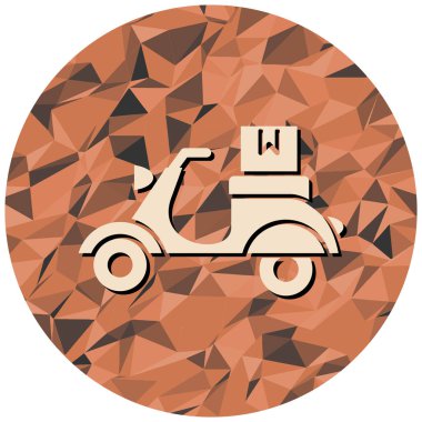 Bir teslimat motosikleti çizimi