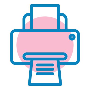 Yazıcı simgesinin vektör illüstrasyonu