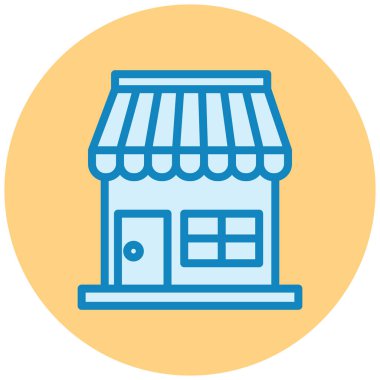 Dükkan. Web simgesi basit illüstrasyon