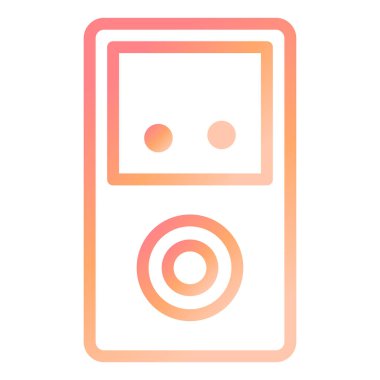 Müzik çalar. Web simgesi basit illüstrasyon 