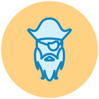 Korsan. Web simgesi basit illüstrasyon