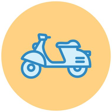 Motorsiklet. Web simgesi basit illüstrasyon