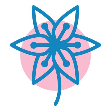 Çiçek. Web simgesi basit illüstrasyon