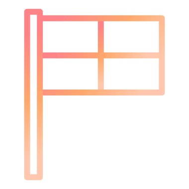 Ofsayt Flag modern ikon vektör çizimi 