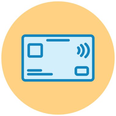 Kredi kartıyla. Basit resimleme