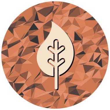 Yaprak simgesi. Web için ağaç vektör simgelerinin düz çizimi