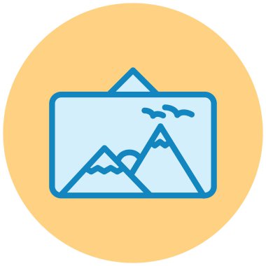 Güzel dağ simgesinin vektör çizimi