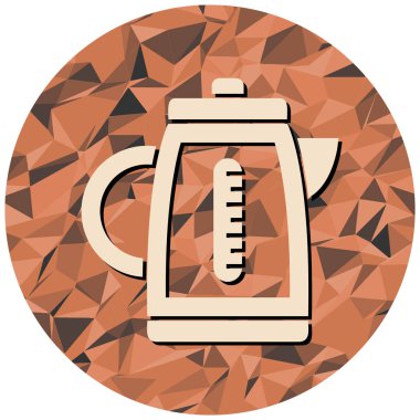 Çay çaydanlık simgesi. Vektör çizim