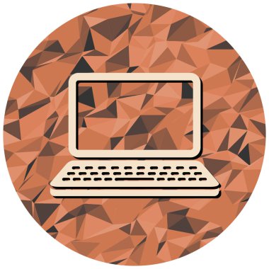 Dizüstü bilgisayar simgesinin vektör çizimi