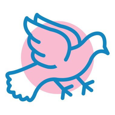 Güvercin. Web simgesi basit illüstrasyon