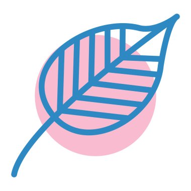 Yaprak. Web simgesi basit illüstrasyon