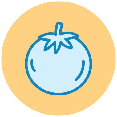 Domates. Web simgesi basit illüstrasyon