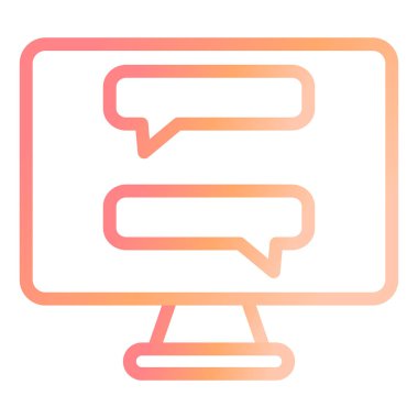 Sohbet mesajı vektör illüstrasyonu