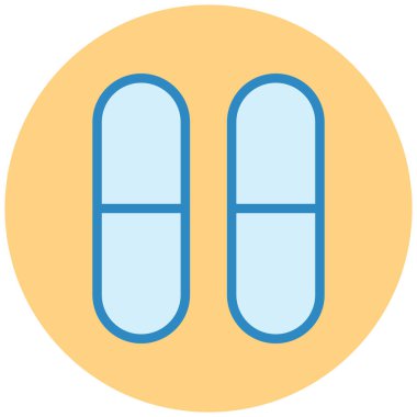 Kapsüller. Web simgesi basit illüstrasyon