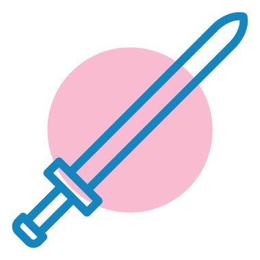 Kılıç. Web simgesi basit illüstrasyon