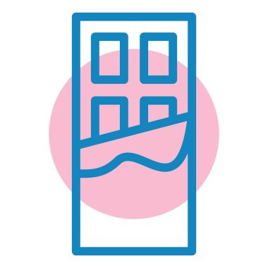 Kek. Web simgesi basit illüstrasyon