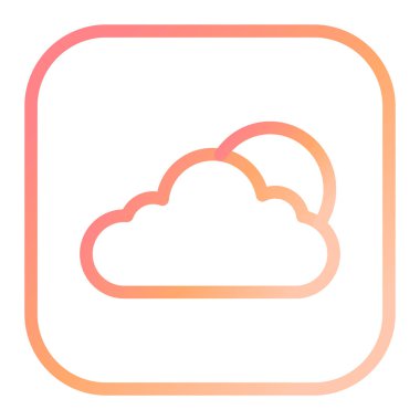 Bulut simgesi, vektör çizimi. düz tasarım biçimi