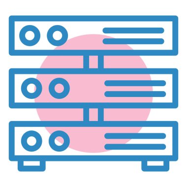 veritabanı. Web simgesi basit illüstrasyon