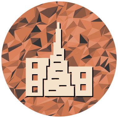 Modern yapı simgesinin vektör illüstrasyonu