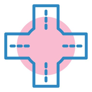 Yol simgesi, vektör illüstrasyonu