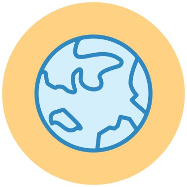 Toprak. Web simgesi basit illüstrasyon