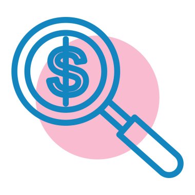 Para arama vektörü simgesi