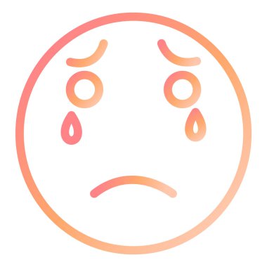 Ağlayan modern simge vektör çizimi 