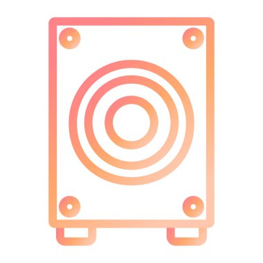 Subwoofer modern simge vektör illüstrasyonu 