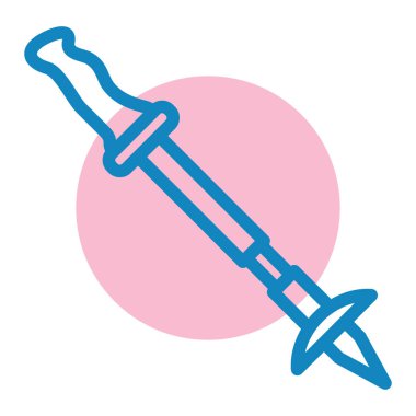 Kılıç. Web simgesi basit illüstrasyon