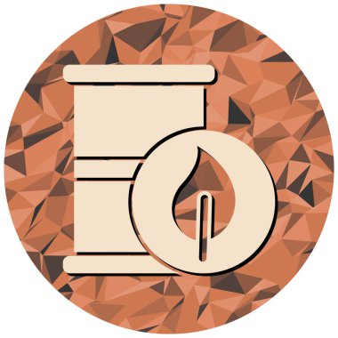 Namlu simgesi, vektör illüstrasyonu basit tasarım