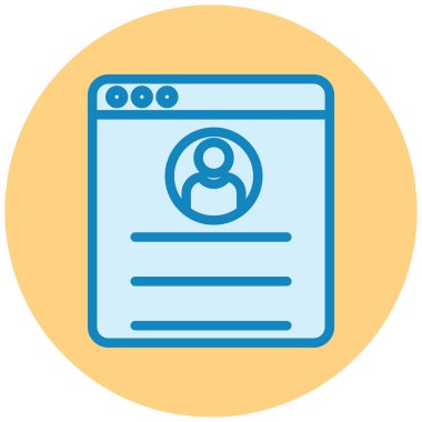 kullanıcı. Web simgesi basit illüstrasyon