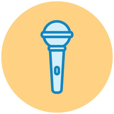 Mikrofon. Web simgesi basit tasarım